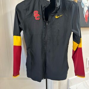 Nike USC Black Zip-Up Jacket with Cardinal & Gold Accents